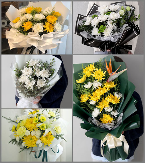 山东青岛胶州市营海街道后海庄村白事花束代送